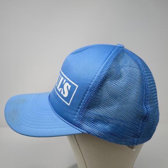 Paul's Snapback Trucker Hat Blue One Size Adjustable Rope Mesh Back Mohr's - Picture 3 of 9